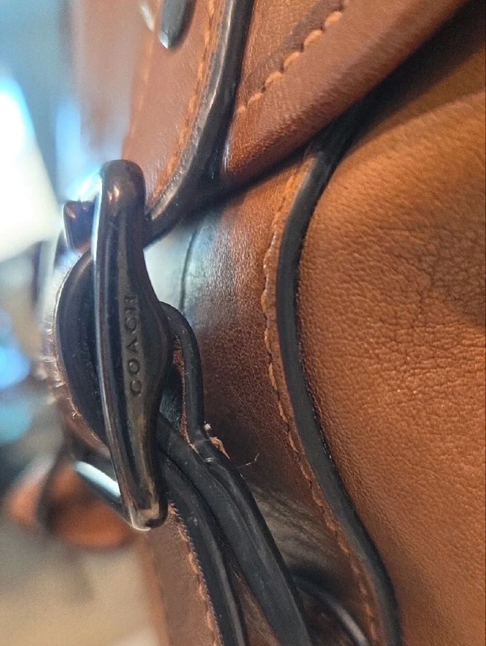 Coach leather backpack